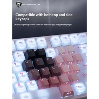 Clavier de jeu filaire FL ESPORTS Alpha75 75% en aluminium avec interrupteurs magnétiques, RT 0,005 mm, 8000 Hz, double zone lumineuse RGB, Gasket