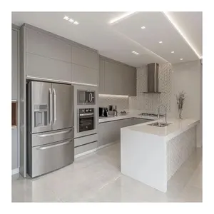 BNITM Professional Good Price Complete White Color Acrylic Kitchen Design Modern Cupboards For Kitchen Furniture Kitchen Cabinet