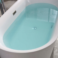 Baignoire autoportante en acrylique haute performance Gurgle avec structure d'isolation double couche et économie d'énergie