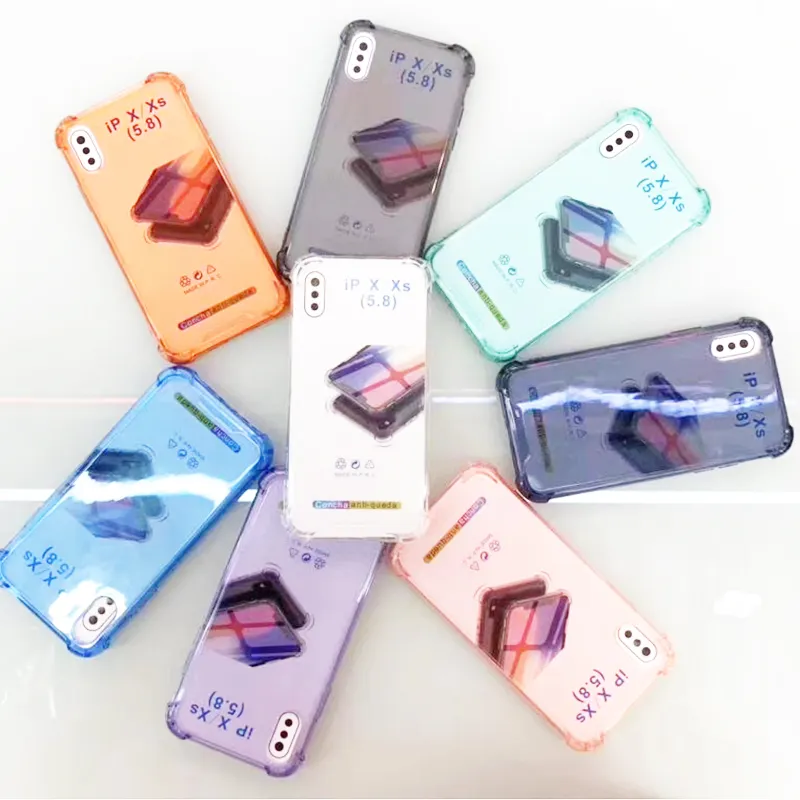 Anti Shock Colorful Clear 1.5mm Tpu Cell Phone Covers For Samsung Galaxy S10 S10 Plus S20 Series Phone Case