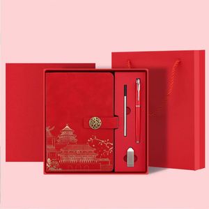 Cadeaux IStapromo, logo personnalisé, bloc-notes de bureau en papier 100 feuilles, nouveau design, journal en cuir PU avec stylo, boîte cadeau pour bloc-notes - Product Image 5