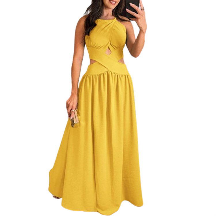 chinese dress ladies Women's UPF Scoop Neck Maxi Dress