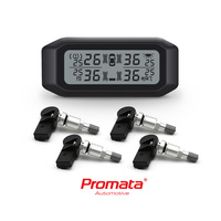 Kit de capteurs de pression des pneus solaires Promata MATA1 TPMS interne, 4 à 10 capteurs, affichage LCD sans fil, batterie 5 ans pour 4x4, caravane, remorque