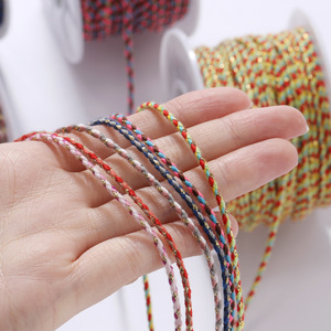 Cuerda trenzada tejida a mano de 2 mm, redonda, de 16 hebras, de alta tenacidad, para hacer pulseras, borlas, estilo bohemio, suministros para manualidades. - Product Image 4