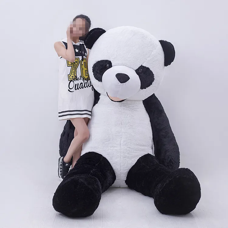 big size unstuffed panda plush toy