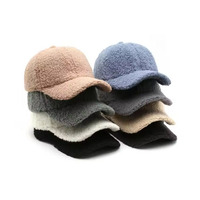 Gorra de béisbol de Otoño Invierno para mujer, gorra de camionero con sombrilla sólida con Material de felpa de lana de cordero Artificial para mantener el calor en primavera