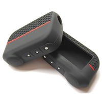 Funda de silicona con recorte preciso de fábrica, diseño de panal, para control remoto de alarma automática bidireccional rusa, protector de llave