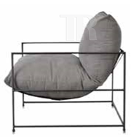Fauteuil canapé convertible en métal une place, mobilier de style nordique et moderne, idéal pour un salon ou une chambre à coucher