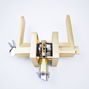 עיצוב מודרני מרובע סגסוגת אלומיניום מדלת ידית מנעול מפתח צינור מינוף מונפת עמיד למים נגד גניבה חיצונית דלת חוץ - Product Image 2