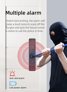 กุญแจล็อคอัจฉริยะสำหรับบ้าน/อพาร์ทเมนต์ ดีไซน์ใหม่จากโรงงาน ผลิตภัณฑ์คุณภาพสูง กันน้ำ ป้องกันการโจรกรรม ควบคุมด้วยลายนิ้วมือ รหัสผ่าน และแอปพลิเคชัน - Product Image 4