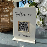 Código QR Doble Acrílico Personalizado con Logotipo de Redes Sociales Comerciales (Facebook, Instagram), Cantidad Mínima de Pedido Baja