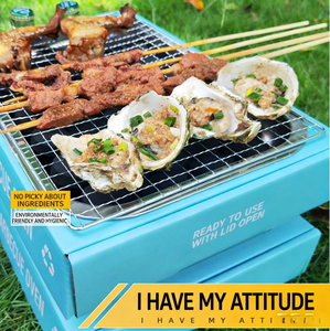 Portable <strong>Disposable</strong> Barbecue Grill, Picnic Team Building, Stainless Steel Kraft Paper Integrated Barbecue Grill - Product Image 3