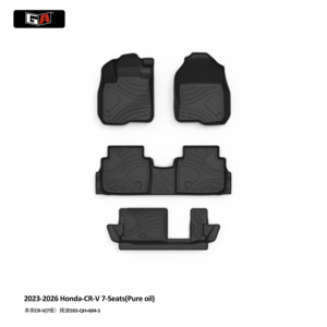 Tapis de sol de voiture GA ECO TPE pour <span class=keywords><strong>Honda</strong></span> CRV-7 places 2023-2026 Tapis de voiture faciles à nettoyer Tapis durables Accessoires de voiture - Product Image 2