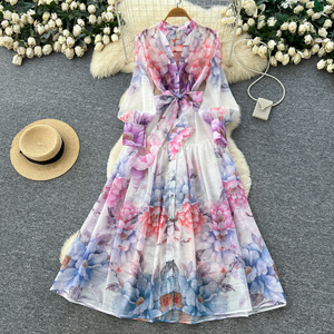 v neck backless satin long dress Pink Satin Lace A-line V-neck Backless Long Prom Dresses, Evening Dresses,  MP781 main image 0