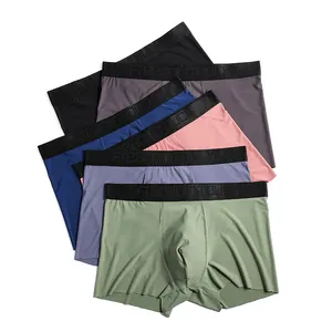 Sous-vêtements en nylon et soie glacée pour hommes, boxers, culottes et couleur Macaron, fabriqué en chine, nouvelle collection