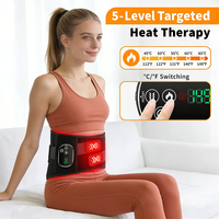 Ceinture de massage chauffante sans fil avec logo personnalisé, rechargeable par USB, pour le bas du dos, avec vibration, chauffe-ventre et soutien lombaire