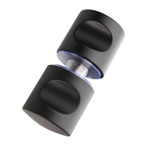 高品质现代黄铜哑光黑色易安装钢化玻璃浴室淋浴门把手 - Product Image 1
