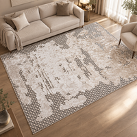 Luxuriöser 100% NZ-Wolle Seide Handgetufteter Teppich Modernes Design Großer Rutschfester Handgefertigter Teppich für Wohnzimmer Schlafzimmer Villa