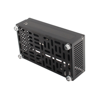Boîtier de contrôle industriel en alliage d'aluminium perforé sur mesure, fabrication OEM, armoire IP54, anodisé noir
