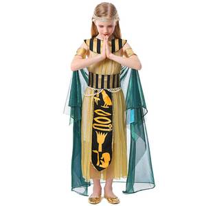 Disfraz de Halloween para Niñas, Disfraz de Faraón Egipcio Cleopatra, Vestido de Poliéster para Actuaciones y Bailes - Product Image 3