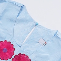 Robes africaines pour femmes H&D S11128, nouveau style, broderie bleue, robe longue en bazin, robe décontractée pour femme avec foulard