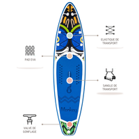 Planche de surf de camping pliable en plein air en gros planche à pagaie gonflable