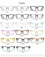 Lunettes carrées anti-lumière bleue tendance, logo personnalisé imprimé, lunettes anti-lumière bleue en PC pour unisexe, tous les visages
