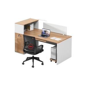 Poste de travail de <span class=keywords><strong>bureau</strong></span> modulaire extensible et personnalisable avec meuble de rangement, table en bois pour 2 à 6 personnes pour le personnel de <span class=keywords><strong>bureau</strong></span> - Product Image 2