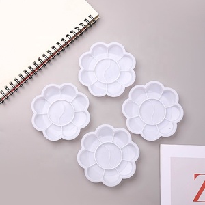 <span class=keywords><strong>Palette</strong></span> humide en plastique en forme de fleur personnalisée de <span class=keywords><strong>petite</strong></span> taille 8.5CM pour la peinture pour les peintures à l'huile acryliques d'<span class=keywords><strong>aquarelle</strong></span> - Product Image 3