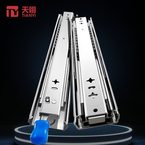 Furniture <b>Hardware</b> Kitchen Soft Closing Heavy Duty Drawer Slide Rails 3 Fold Full Extension Ball Bearing Cold Rolled Steel 200Kg - Product Image 1