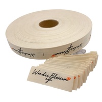 Étiquettes de Vêtement et Chapeau Personnalisées en Coton Tissé, Impression par Sérigraphie, Écologiques et Recyclables