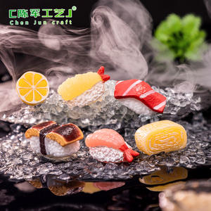 Meilleures ventes : Accessoires de décoration pour maison de poupée, autocollants de réfrigérateur DIY, thème repas de simulation Chunjun, paysage de sushis et fruits de mer japonais - Product Image 5