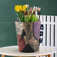 Oniya Harz-Sukkulententopf im Picasso-Stil, abstrakter Gesichts-Blumentopf, individueller, einzigartiger Kopf-Pflanzgefäß mit Drainageloch, ausgefallene Kunstdekoration
