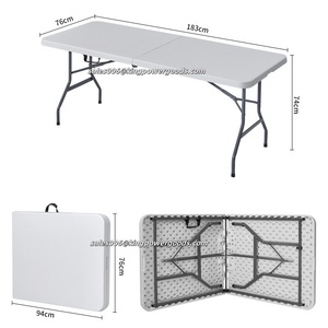 Metal Steel Outdoor Garden <b>Folding</b> <b>Table</b> Versatile Plastic Dining <b>Table</b> for Events Living Room Bedroom Camping No Modern Outdoor - Product Image 5