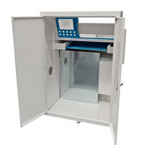 กล่องควบคุมเหล็กชุบสังกะสี โต๊ะปฏิบัติการแบบเอียง จอภาพระบบสัมผัส PLC ขนาด 850 กว้าง * 1300 สูง * 600 ลึก มม. - Product Image 6