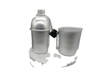 Bouteille d'eau grande capacité avec tasse en aluminium, idéale pour le camping, facile à transporter, 32 oz – Échantillon gratuit - Product Image 4