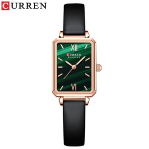 CURREN 9082 Women's Fashion Quartz <b>Watch</b> Square Green Classic Wrist <b>Watches</b> for Lady Retro Small Wristwatch Casual <b>Watch</b> - Product Image 4