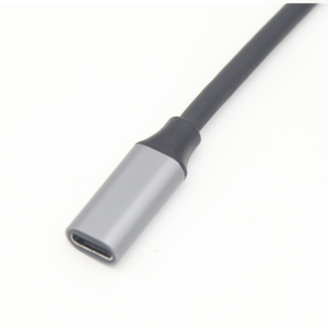 Câble personnalisé Gen2 USB 3.1 à angle de 90 degrés, extension mâle-<span class=keywords><strong>femelle</strong></span> Type-C, 20 Gbps, charge rapide, câble PVC pour microphone/haut-parleur/moniteur - Product Image 3