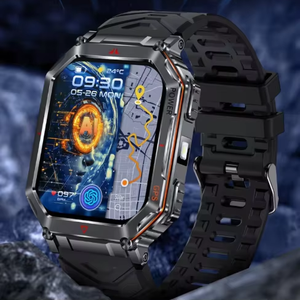 Montre connectée GPS KR92 pour sports <span class=keywords><strong>de</strong></span> plein air, écran HD <span class=keywords><strong>de</strong></span> 2,01 pouces, lampe <span class=keywords><strong>de</strong></span> poche, appels Bluetooth, montres <span class=keywords><strong>de</strong></span> sport - Product Image 1