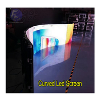 La curvado Color pantalla led 360 grados ángulo de visión ronda P3 P3.91 P4 P4.81 suave anillo pantalla Led