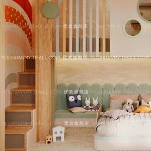 Cama litera infantil <span class=keywords><strong>de</strong></span> <span class=keywords><strong>madera</strong></span> maciza con diseño <span class=keywords><strong>de</strong></span> cabaña forestal, gran cama temática <span class=keywords><strong>de</strong></span> árbol para habitación familiar, <span class=keywords><strong>de</strong></span> doble nivel para varios niños - Product Image 3