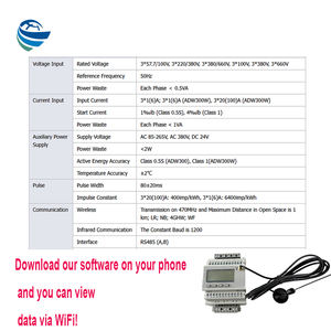 มิเตอร์วัดพลังงาน WiFi kWh Meter วัดการใช้ไฟฟ้าแบบสองทิศทาง kWh DIN รางพลังงานอัจฉริยะมีไวไฟพร้อมจอแสดงผล - Product Image 3