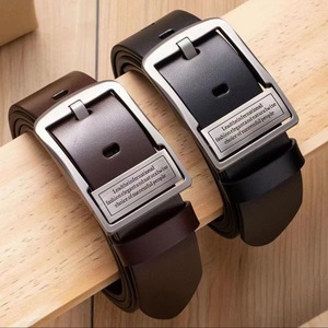 Ceinture décontractée rétro en alliage véritable pour hommes, avec boucle ardillon, vente en gros pour fabricants transfrontaliers - Product Image 2
