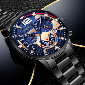 Montre <span class=keywords><strong>à</strong></span> quartz pour homme, version créative <span class=keywords><strong>à</strong></span> six aiguilles, bracelet en acier allié, tendance - Product Image 2
