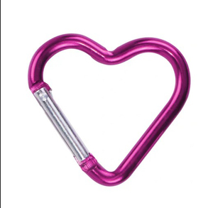 Xinrunjin Custom Heart-Shaped Aluminum <b>Carabiners</b> Logo Printed Portable Sports Style Romantic Keychains Corporate Promotional - Product Image 3