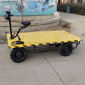 Chariot plat électrique mobile pliable de marchandises d'entrepôt de bon prix chariot à plate-forme électrique résistant de 4 roues - Product Image 6