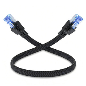 Cat8 Flat Braided Ethernet Cable 40Gbps 2000MHz High Speed LAN Network Cable for Gaming Router <b>Modem</b> - Product Image 4