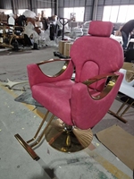 Chaise de coiffure hydraulique légère et portable avec appui-tête, équipement complet pour salon de coiffure mobile