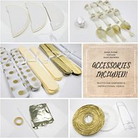 HKH – décorations de fête prénatale à thème blanc doré pour fille
