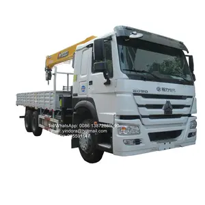 10 roues télescopiques 8 tonnes 10 tonnes 12ton ascenseur conteneur boîte à plat sinotruk howo camion grue - Product Image 1